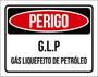 Imagem de Kit 10 Placas Perigo Gás Liquefeito Petróleo 36X46