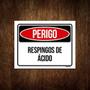 Imagem de Kit 10 Placas Perigo Respingos De Ácido