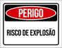 Imagem de Kit 10 Placas Perigo Risco De Explosão 36X46