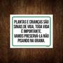 Imagem de Kit 10 Placas Plantas E Crianças Não Pise Na Grama