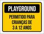 Imagem de Kit 10 Placas Playground Permitido Crianças 3 A 12 Anos