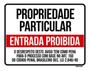 Imagem de Kit 10 Placas Propriedade Particular Entrada Proibida 36X46