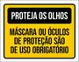 Imagem de Kit 10 Placas Proteja Olhos Máscara Óculos Proteção