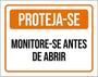 Imagem de Kit 10 Placas Proteja-Se Monitore-Se Antes De Abrir 36X46