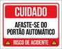 Imagem de Kit 10 Placas Risco Acidente Cuidado Afaste-Se 36X46