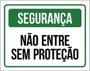 Imagem de Kit 10 Placas Segurança Não Entre Sem Proteção 36X46