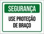 Imagem de Kit 10 Placas Segurança Use Proteção De Braço 36X46