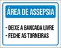 Imagem de Kit 10 Placas Sinalização - Área De Assepsia Bancada Livre