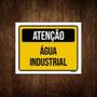 Imagem de Kit 10 Placas Sinalização Atenção Água Industrial