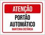 Imagem de Kit 10 Placas Sinalização - Mantenha Distância Portão 36X46