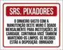 Imagem de Kit 10 Placas Srs Pixadores Vermelha Doação 36X46