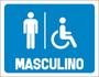 Imagem de Kit 10 Placas ul Banheiro Masculino 36X46