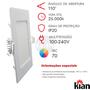 Imagem de Kit 10 Plafon Painel Quadrado Embutir 15w 19x19cm Branco Frio 6000K