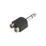 Imagem de Kit 10 Plug Adaptador Duplicador 1 P10 Stéreo X 2 Rca Fêmea