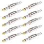 Imagem de Kit 10 Plug Conector P10 Mono Voik PRTM-P10 Com Mola Prata