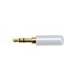 Imagem de Kit 10 Plug P2 Stereo 4MM Profissional Gold Branco