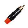 Imagem de Kit 10 Plug RCA Macho Metal Profissional Preto Dourado MXT