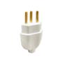 Imagem de Kit 10 Plugue Pino Macho 2p+t 10A Oco Branco Com Inmetro 110V/220V Bivolt