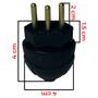 Imagem de Kit 10 Plugue Pino Macho Preto 2p+t 10A Nbr Com Inmetro