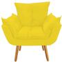 Imagem de Kit 10 Poltrona Cadeira Decorativa  Opala Sala de Estar Recepção Consultório Escritório Suede Amarelo - KDAcanto Móveis