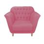 Imagem de Kit 10 Poltrona Cadeira Decorativa  Ster com Capitone  Sala de Estar Recepção Escritório Suede Rosê - Damaffê Móveis