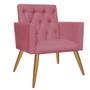 Imagem de Kit 10 Poltrona Cadeira Nina Captone Decorativa Recepção Sala De Estar Suede Rose Gold - KDAcanto Móveis