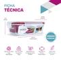 Imagem de Kit 10 Pote Hermético Vidro Divisória  Resistente Marmita Fitnes 1040ml