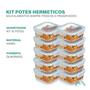 Imagem de Kit 10 Pote Hermetico Vidro Resistente Marmita Pratic 1200ml