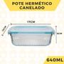 Imagem de Kit 10 Pote Vidro Tampa Hermético 640ML Marmita/Lanche - PCT