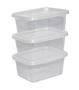 Imagem de Kit 10 Potes 550 ml Retangular Transparentes BPA Free Organizador de Alimentos Marmita Fitness