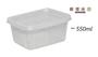 Imagem de Kit 10 Potes 550 ml Retangular Transparentes BPA Free Organizador de Alimentos Marmita Fitness