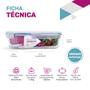 Imagem de Kit 10 Potes de Vidro Retangular com Tampa Hermética 2800ml