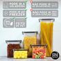 Imagem de Kit 10 Potes Herméticos 6 POTES 2,15L  4 POTES 710ml Trava Reforçada Vedado