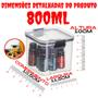 Imagem de Kit 10 Potes Herméticos 6 POTES 2,15L  4 POTES 710ml Trava Reforçada Vedado