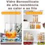 Imagem de Kit 10 Potes Herméticos De Vidro Com Tampa Bambu 400Ml