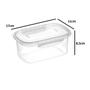 Imagem de Kit 10 Potes Marmita Retangular Com Tampa Travas 850ml