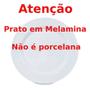 Imagem de Kit 10 Pratos Rasos com 28 Cm Branco + 10 Prato Sobremesa em Melamina  Bestfer 