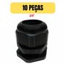 Imagem de Kit 10 prensa cabo 3/4 nylon preto lukma 29034