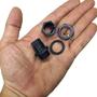 Imagem de Kit 10 Prensa Cabo PG11 3/8 Nylon com Vedação IP68 Fio Preto