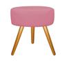 Imagem de Kit 10 Puff Sofia Redondo Decorativo  Pé Palito Sala de Estar Recepção Escritório Suede Rosa Bebê - Damaffê Móveis