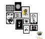 Imagem de Kit 10 Quadros Moldura Contemporaneo Good Vibes Zone