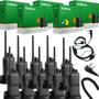 Imagem de Kit 10 Rádios Walkie Talkie Intelbras RC3002 Com Fones Microfone PTT Espiral