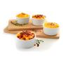 Imagem de Kit 10 Ramekin Pote Tigela Cerâmica Canelado Molheira 275ml