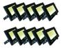 Imagem de Kit 10 Refletor Led Holofote 20w Luz Quente Amarela Ip66 3000 Blumenau