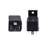 Imagem de Kit 10 Relés Auxiliar 4 Pinos Automotivo Universal Com Suporte Fixação 12v e 10 Conjunto Porta Relê 5 Vias Com Terminais