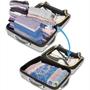 Imagem de Kit 10 Saco Organizador A Vácuo + Bomba Para Viagem Roupa Cobertor Protetor Com Zíper Clink 50x60cm