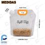 Imagem de Kit 10 Sacos Pote de 2,5kg com Tampa de Rosca e Alça de Transporte Porta Cereais Alimentos Mantimentos Grãos Whey Ração E Líquidos