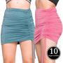 Imagem de Kit 10 Saias Lurex Vekyo Brilho Com Regulagem Lateral Moda Casual