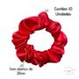 Imagem de Kit 10 Scrunchies de Cetim Vermelho Natalina