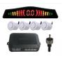 Imagem de Kit 10 Sensor Estacionamento Ré c/ display Branco 18mm + serra copo